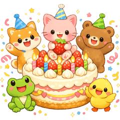 可愛動物 日常問候貼圖