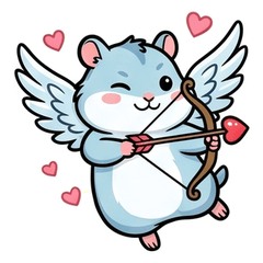 充滿表現力的淺藍倉鼠【愛情】