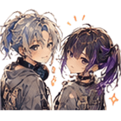 Synchronized Twin Daily Stickers