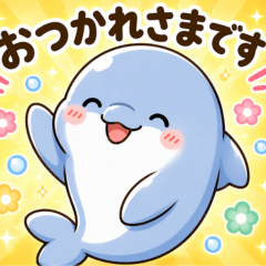 Cute Dolphin Daily Phrases Stickers
