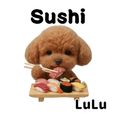 Teacup Poodle LuLu gourmet stickers (EN)