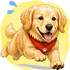Meetup Golden Retriever Stickers Vol.2