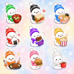 Colorful snowmen for everyday use2 Food