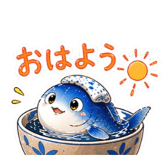 Relaxing Hot Spring Fish Stickers