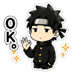 Laid-back School Boy Daily Stickers 2