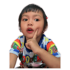 Chubby-cheeked child