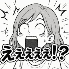 Yurunomi Girl Stickers 2   Comic Style