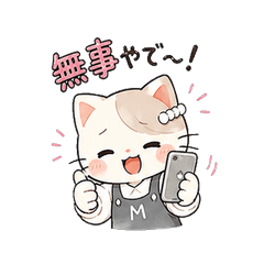 Kansai Dialect Cat Disaster Stickers