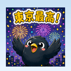 Tokyo Karasu-chan - City Crow Stickers