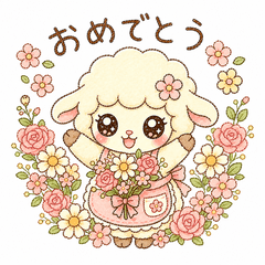Moko the Flower Sheep Stickers