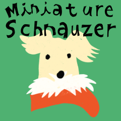 白色雪納瑞日常對話貼圖