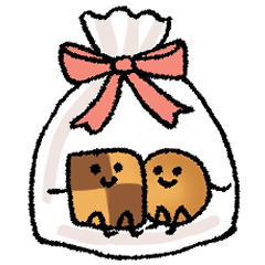 Laid-back daily stickers of cute cookies