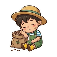 Children are planting seeds.