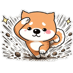 Peko Shiba: Overreacting Stickers