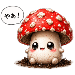 Adorably Weird Mushroom Stickers