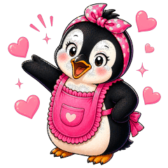 Penguin Mom Stickers