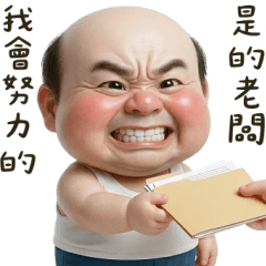 怪阿伯誠心工作中