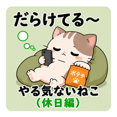 Lazy Cat Holiday Stickers