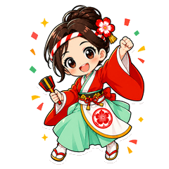 Yosakoi Girl Everyday Stickers