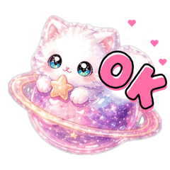 Cute Space Cat | Eco-Friendly Stickers