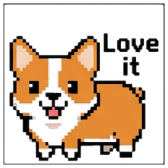 8-Bit Corgi Pixel