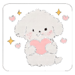 Cute Daily Stickers Silver Toy Poodle