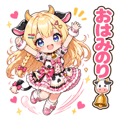 Minori's Cozy Cow Stickers