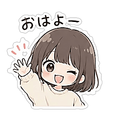 Cute Girl Daily Stickers01