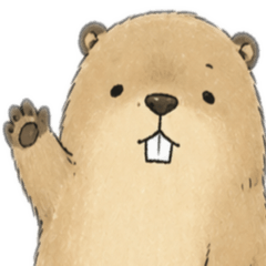 Simple marmot sticker