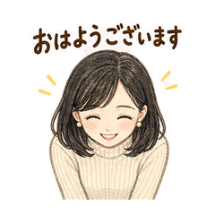 Adult Pastel Keigo Stickers (Crayon)