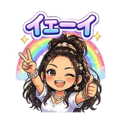 Konchan Gal Style Stickers