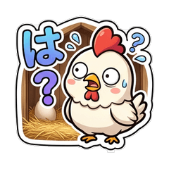 Playful Chibi Chicken Stickers