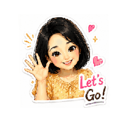 Sweet Lovely Girl Stickers