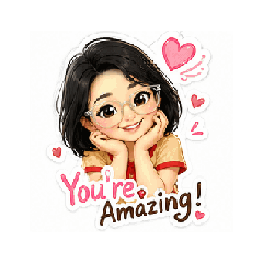 Daily Emotion Cute Girl