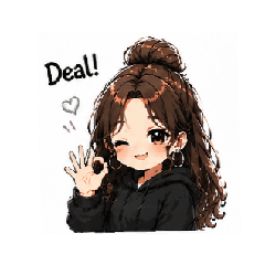 Happy Cute Girl Chat Pack