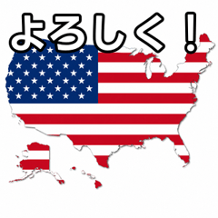 American map with the flag design
