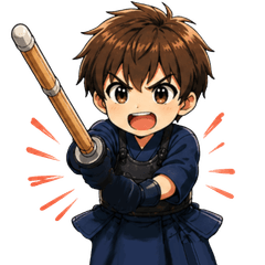 Cute Kendo Boy Stickers