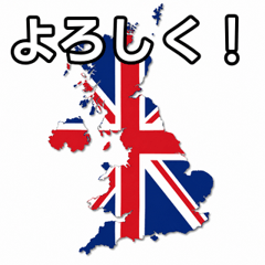 A map of the UK with the flag design