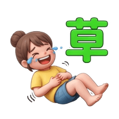 Bun Hair Girl: Daily Clay Stickers