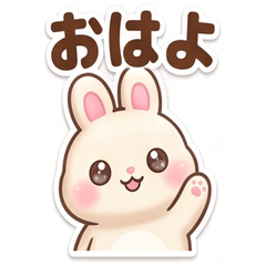 Punipuni Baby Bunny - New Mom Stickers