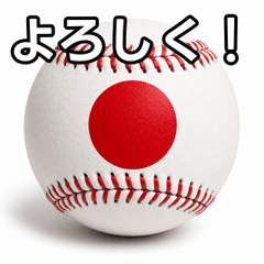 Japanese flag patterned baseball