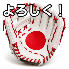 Japanese flag pattern baseball glove