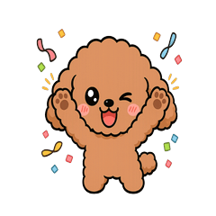 Yuru-kyara Toy Poodle Stickers