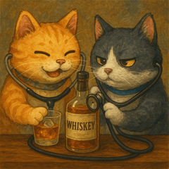 Daily Life at a Whisky Cat's Bar