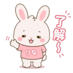 Rina Only Cute Bunny Daily Use Stickers