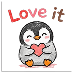 Crayon Penguin Doodle