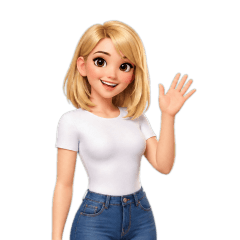Pink, short blonde girl