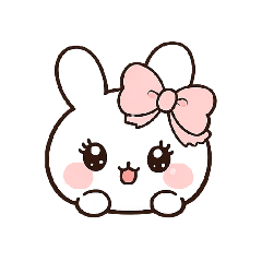 Cute Tearful Ribbon Bunny