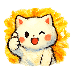 Painterly Cat Everyday Stickers
