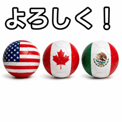 American, Canadian, Mexican soccer ball